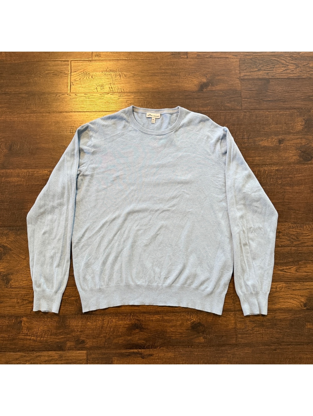 Peter Millar Sweater Mens Medium M Blue Pima Cotton Silk Cashmere Crewneck
